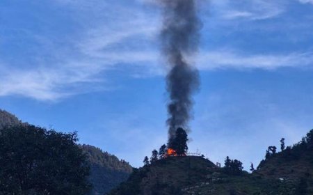 नवरात्र में मां भगवती के मंदिर में भीषण आग, बदियाकोट की सांस्कृतिक धरोहर को बड़ा नुकसान