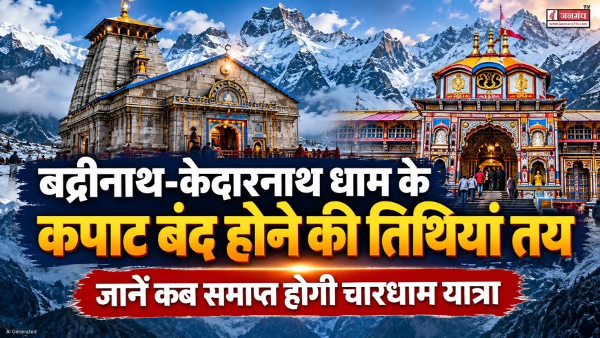 बद्रीनाथ-केदारनाथ धाम के कपाट बंद होने की तिथियां तय, जानें कब समाप्त होगी चारधाम यात्रा ?