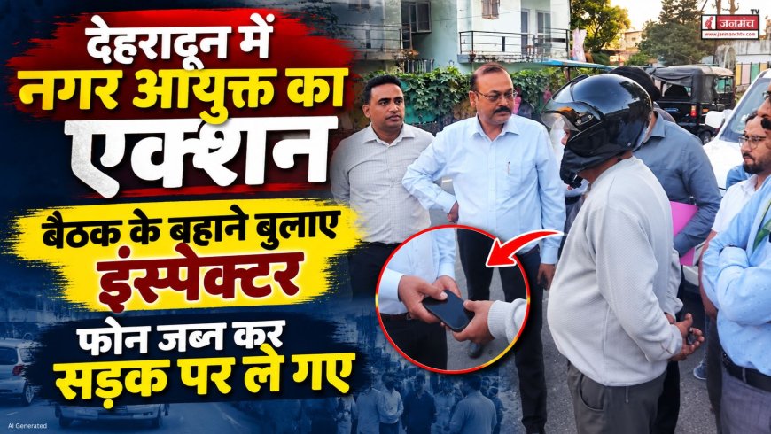 देहरादून में नगर आयुक्त का एक्शन, बैठक के बहाने बुलाए इंस्पेक्टर, फोन जब्त कर सड़क पर ले गए